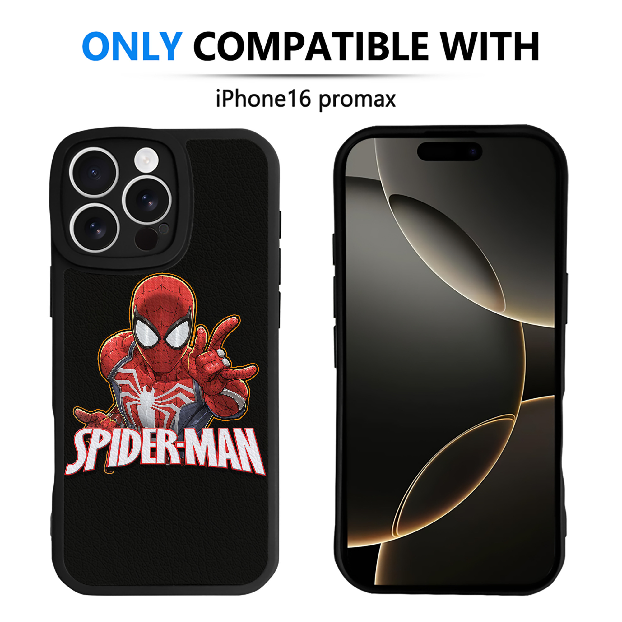 Spider Man スパイダーマン 【iPhone 16シリーズ対応】シリコンスマホケース（レザー調） 材質：シリコン